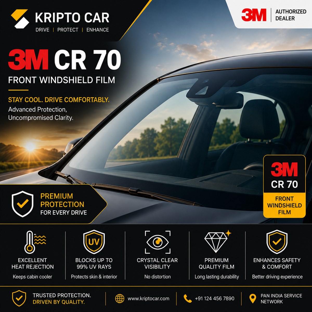 3M CR-70 Front Windshield