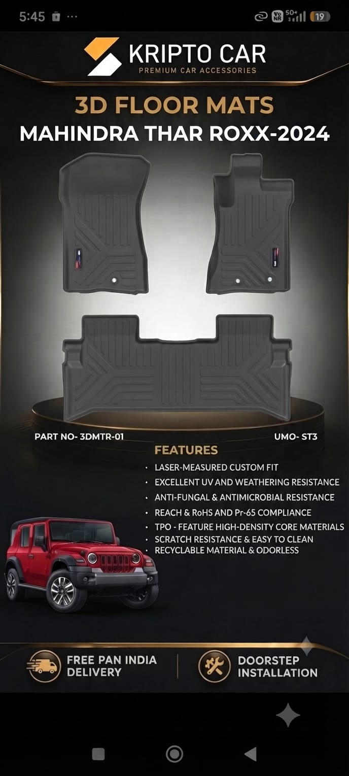 MAHINDRA THAR ROXX-2024 3D MAT